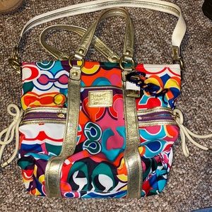 Coach Signature Poppy Spotlight Bag